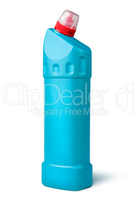 Disinfectant in a plastic bottle rotated