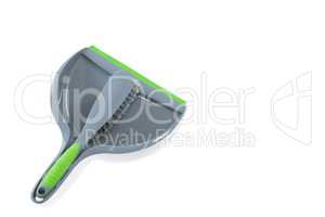 High angle view of brush with dustpan