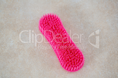 Close up of pink brush