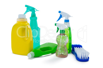 Cleaning liquid in spry bottles