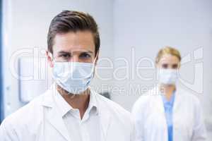 Portrait of dentist wearing surgical mask