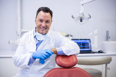 Portrait of smiling dentist