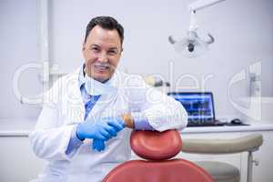 Portrait of smiling dentist