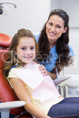 Portrait of happy mother and daughter