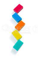 High angle view of colorful sponges
