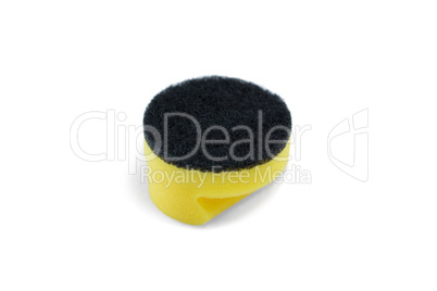 Close up of black cleaning sponge