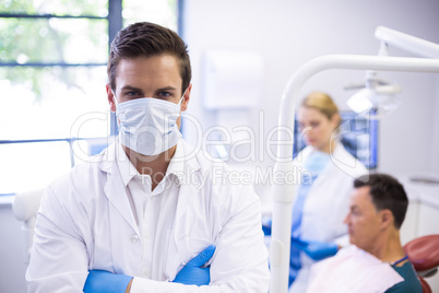 Portrait of dentist wearing surgical mask