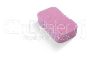 High angle view of pink sponge