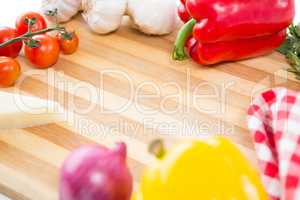 Close up of vegetables on cutting board
