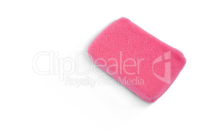 Close up of pink bath sponge