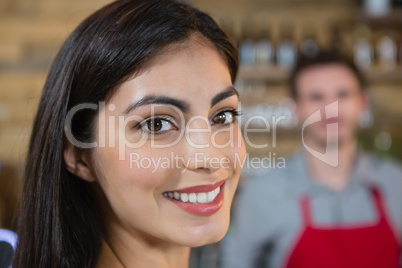 Portrait of beautiful smiling woman