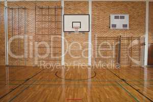 Empty basketball court