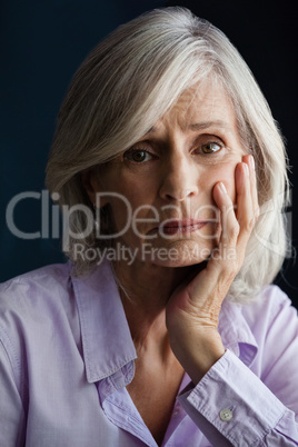 Portrait of  sad senior woman