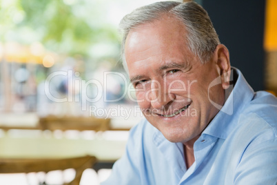 Portrait of happy senior man
