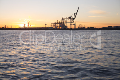 Containerterminal in Hamburg, Deutschland