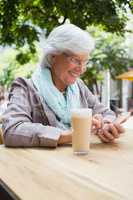 Senior woman using mobile phone