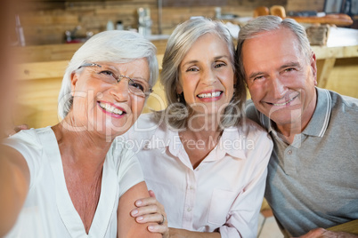 Group of senior friends having fun together