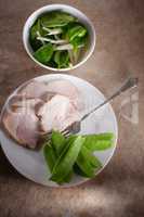 Turkey breast with green salad