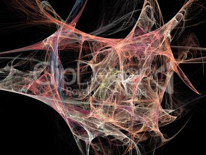 image of one Digital Fractal on Black Color image of one Digital Fractal on Black Color