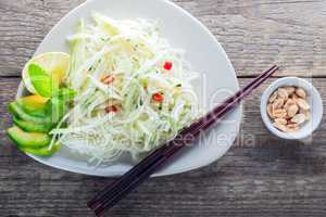 Spicy kohlrabi noodles