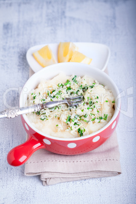 Fish pie with celery root