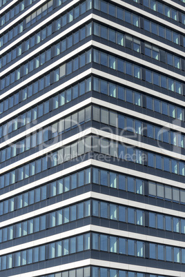 Abstrakte Fassade eines modernen Bürogebäudes in Hamburg, Deut