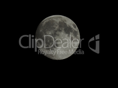 Full moon seen with telescope