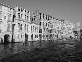 Canal Grande in Venice in black and white