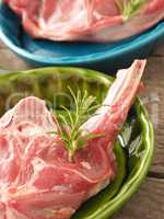 Raw lamb chop