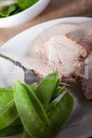 Turkey breast with green salad