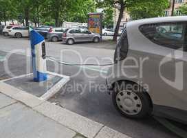 electric car docking station in Turin