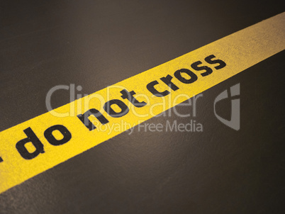 do not cross sign