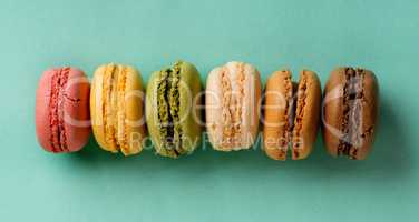 Macarons in a row
