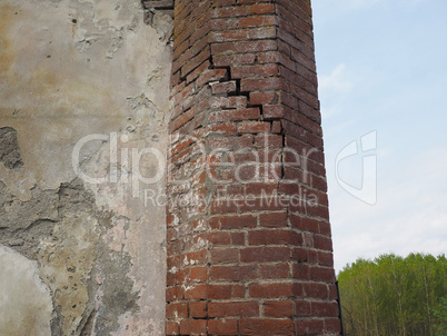 Ruins of gothic chapel in Chivasso, Italy