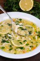 Avgolemono greek  soup