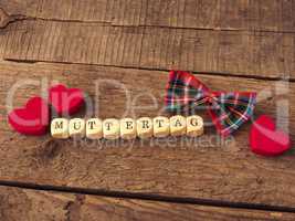 Mothers Day German words on wooden dices