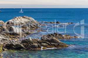 Detail of the Spanish coast at summer