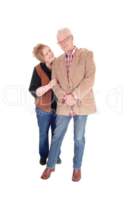 Lovely senior couple standing.