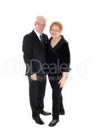 Lovely senior couple dressed up.