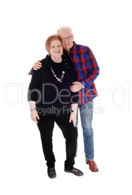 Lovely senior couple standing.