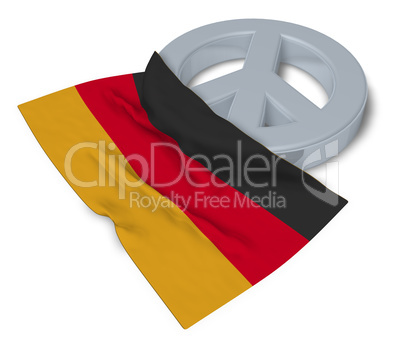 friedenssymbol und flagge von deutschland