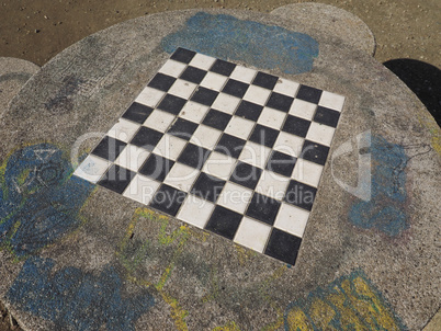 chess or draught checker game board