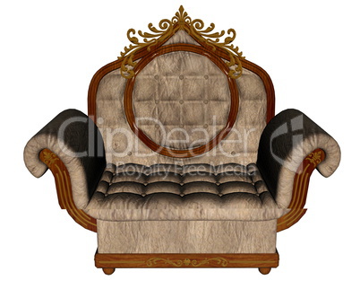 Vintage armchair - 3D render