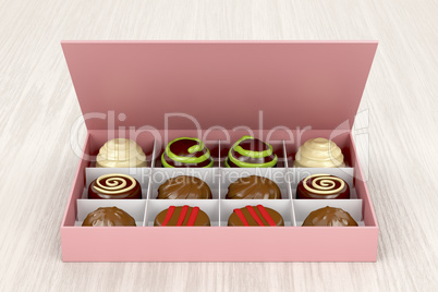 Gift box with chocolate candies