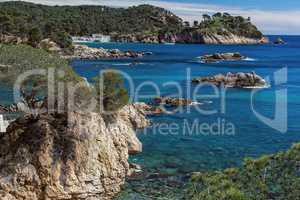 Detail of the Spanish coast at summer