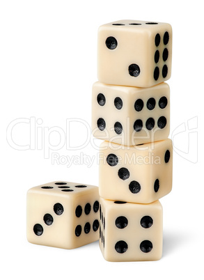 Stack of gaming dice