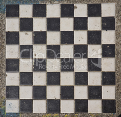 chess or draught checker game board