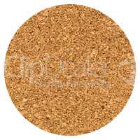 cork beer mat isolated over white