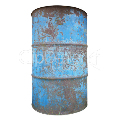 old barrel drum isolated over white