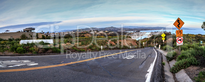 Road leading down to Dana Point Harbor